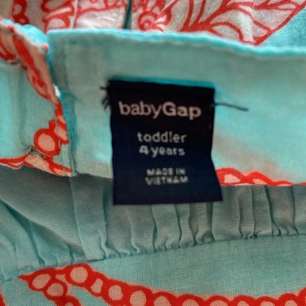 Baby Gap 4T Summer Tank Top Aqua Blue Coral